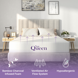a bed with a mattress
